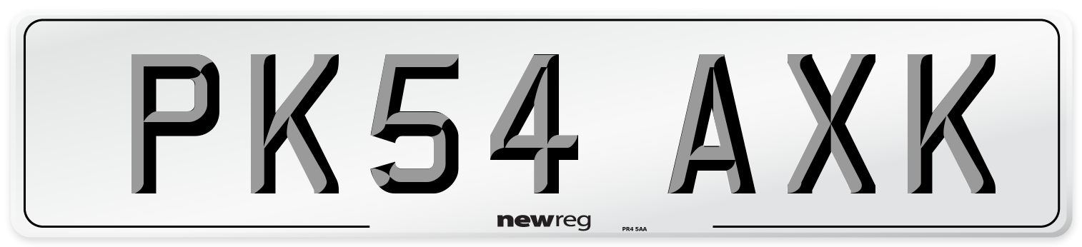 PK54 AXK Number Plate from New Reg